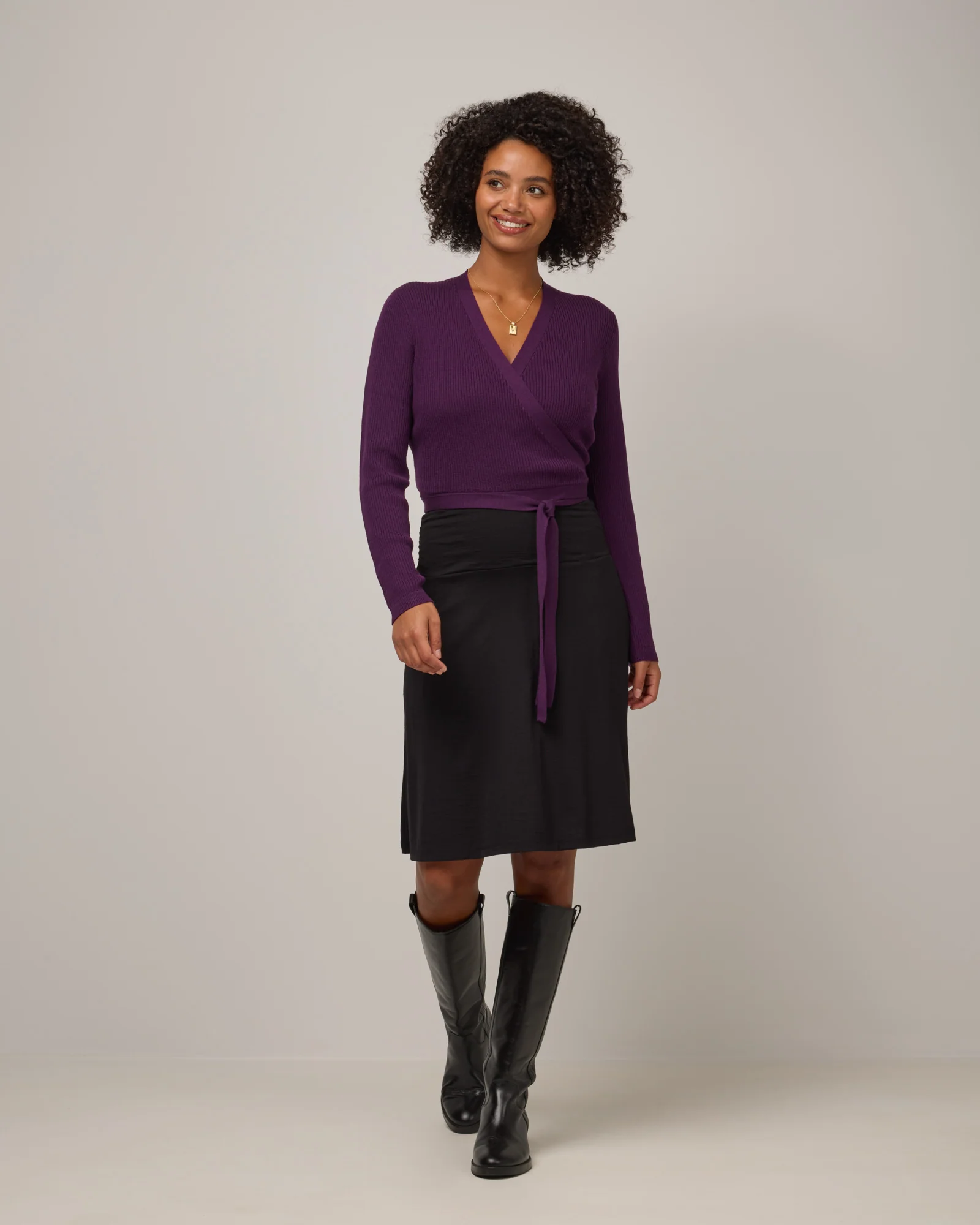 Adeline Wrap Sweater - Image 2