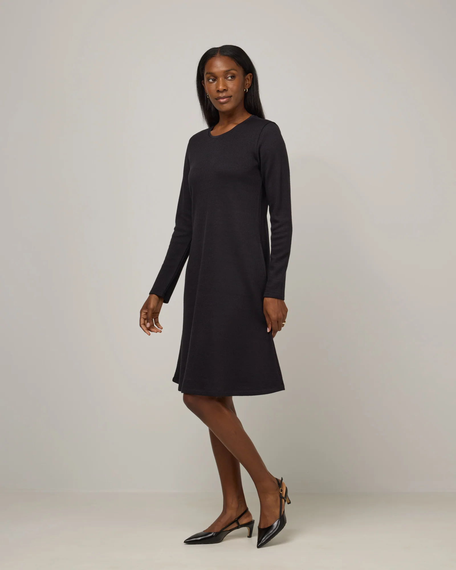 Bethany Double Knit Ribbed Dress - Image 2