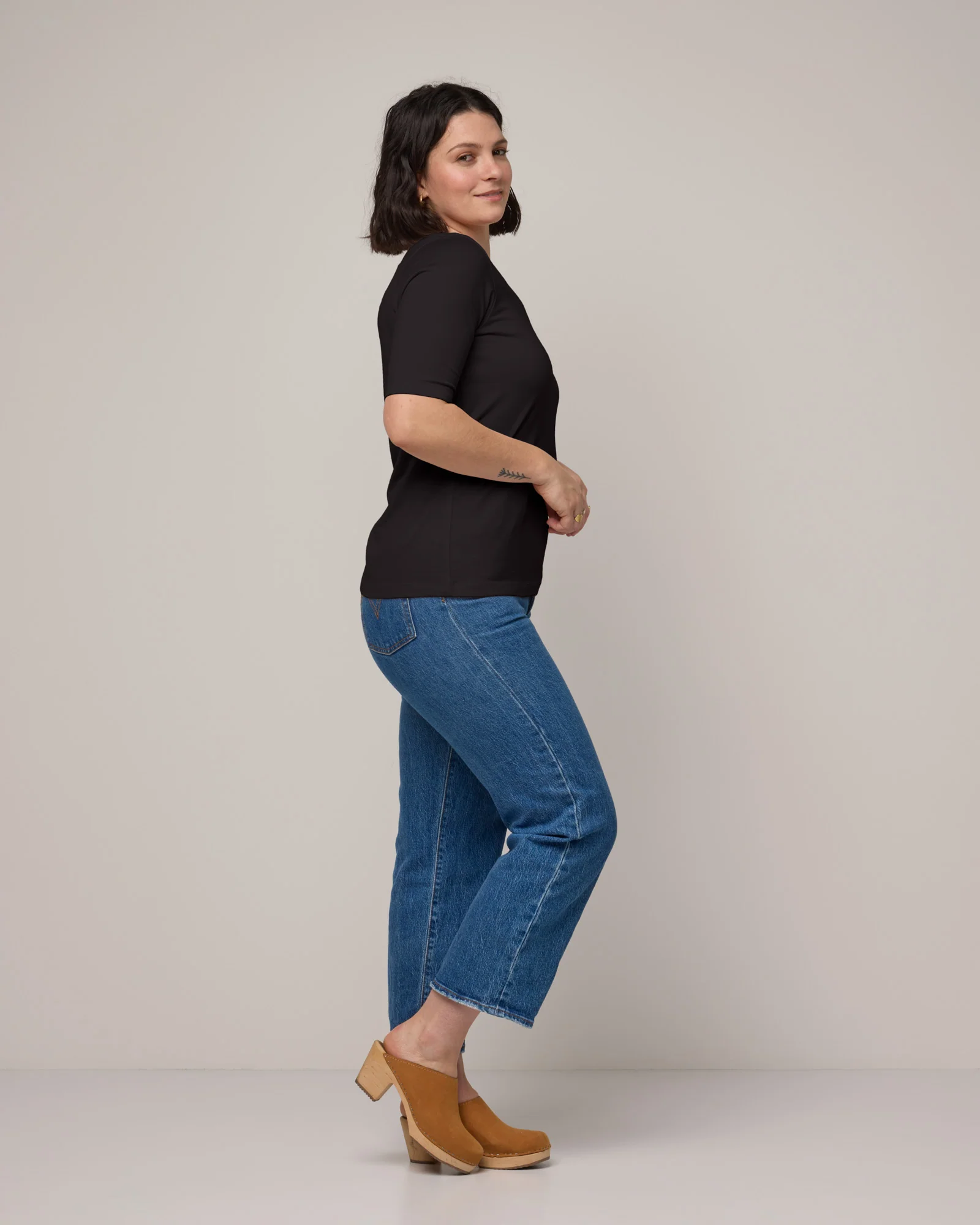 Celine Signature Elbow Sleeve Tee - Image 2