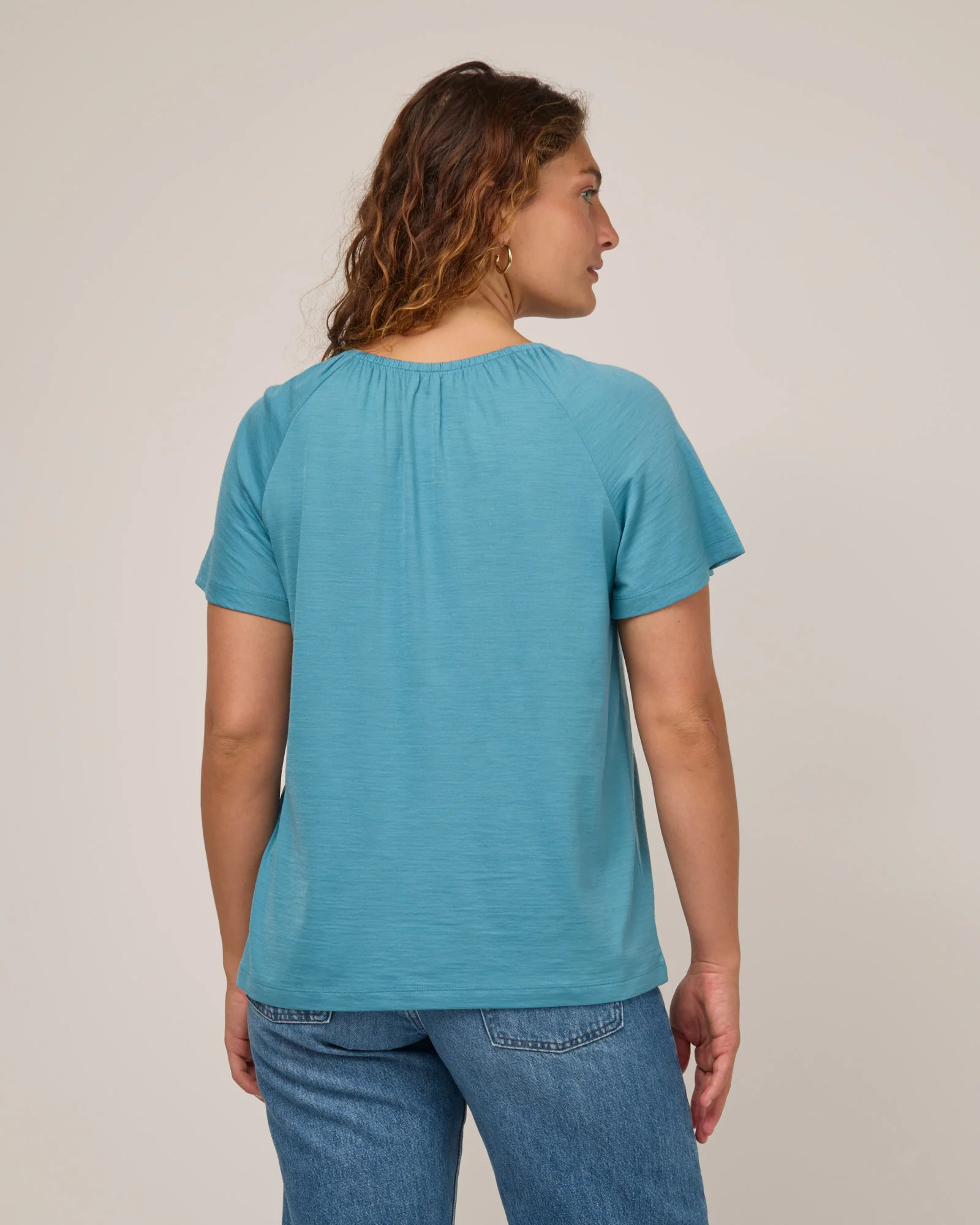 Lilah Signature Gathered Neck Tee - Image 3