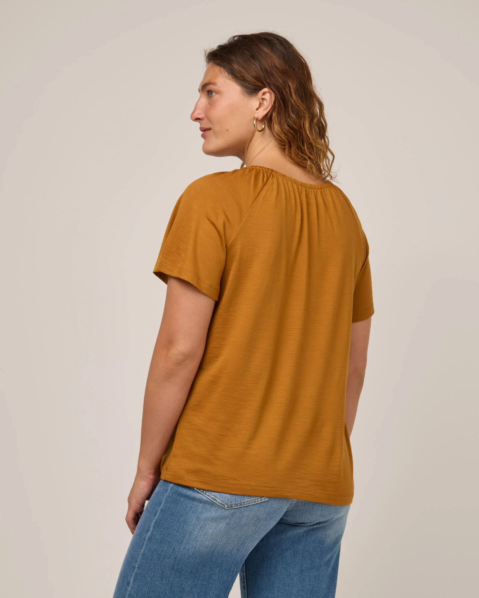 Lilah Signature Gathered Neck Tee - Image 2