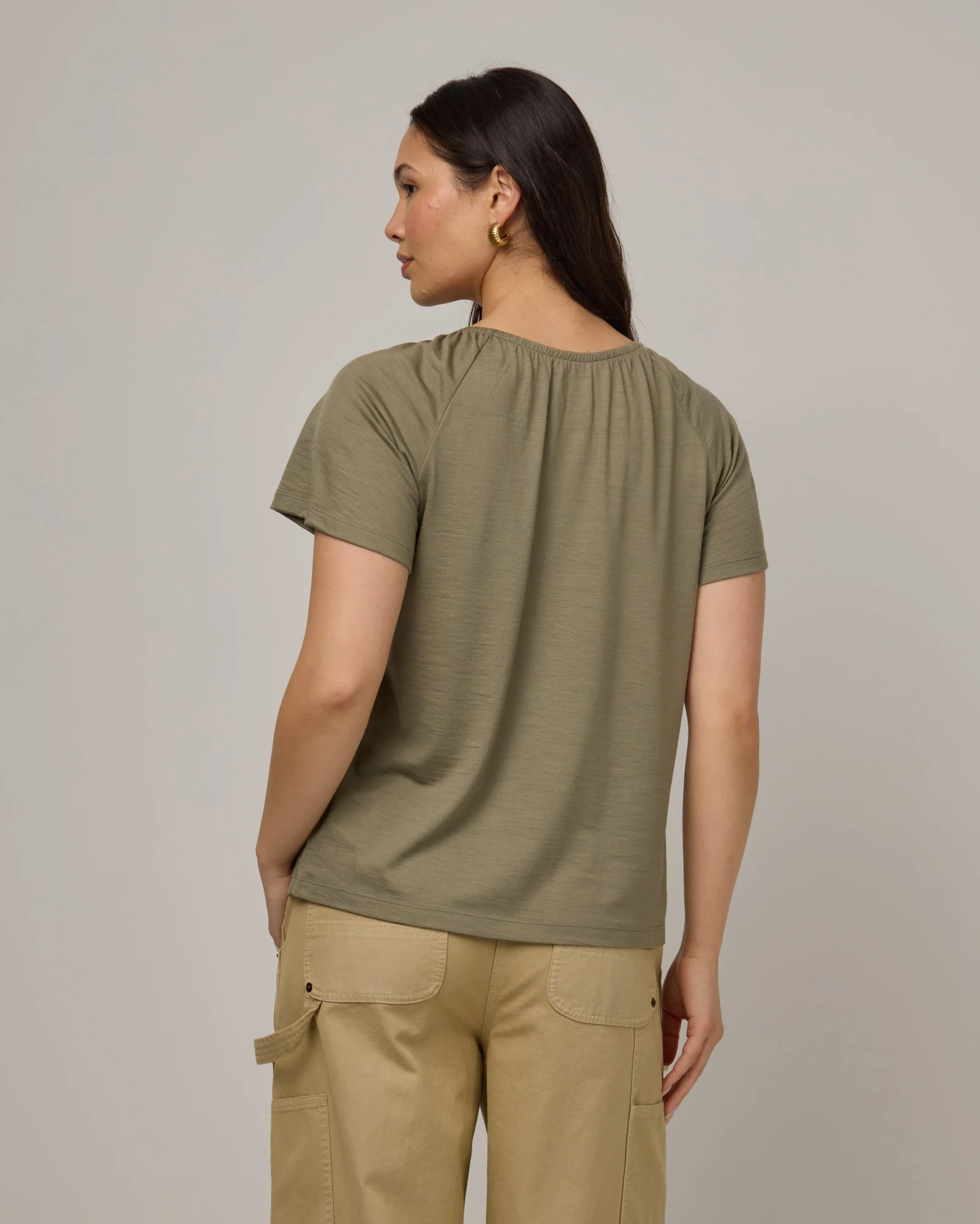 Lilah Signature Gathered Neck Tee - Image 2