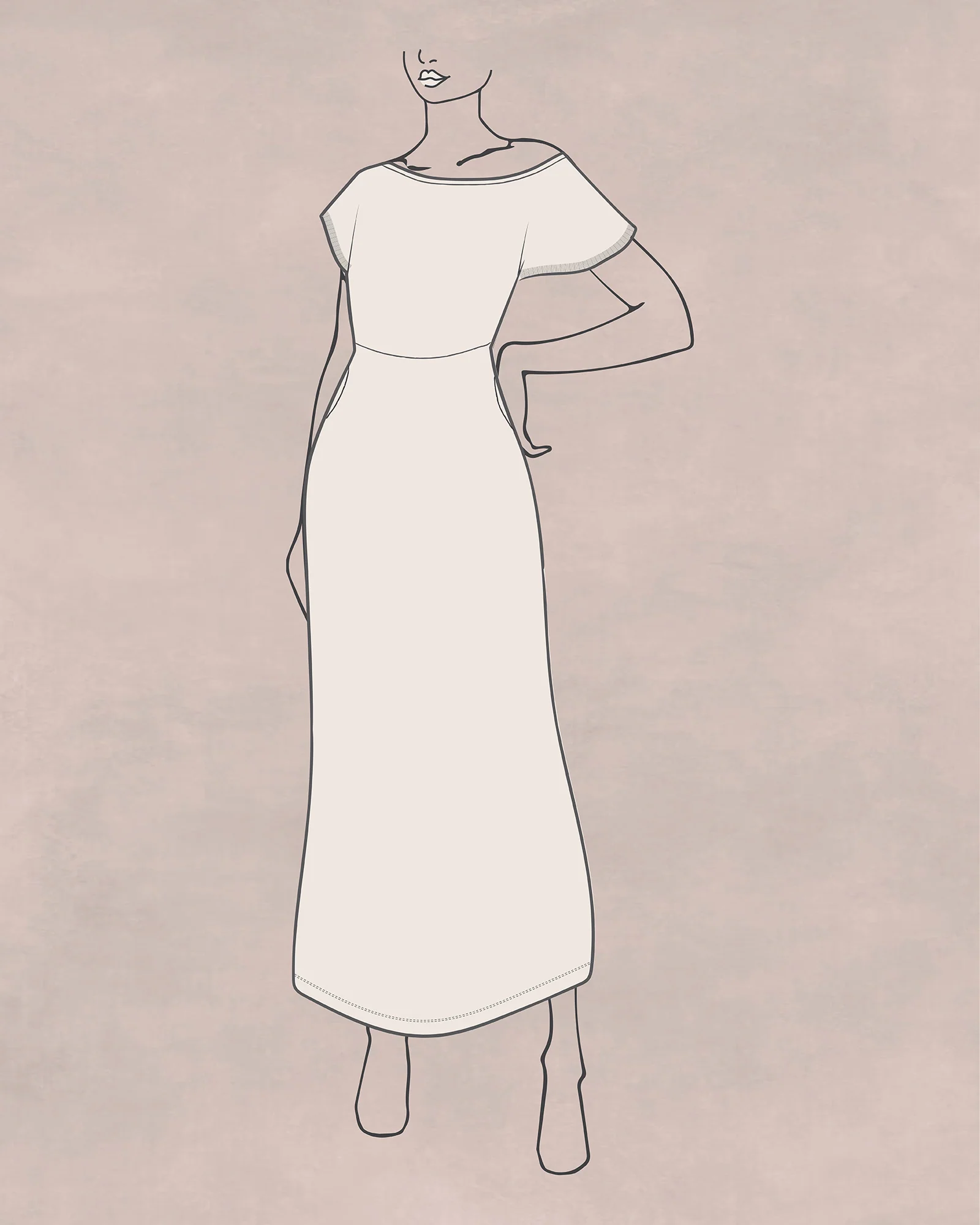 Off the Shoulder Dress (Design Studio)