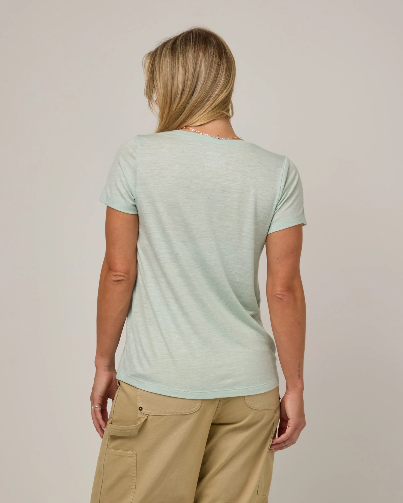 Stella Linen Scoop Neck Tee - Image 3