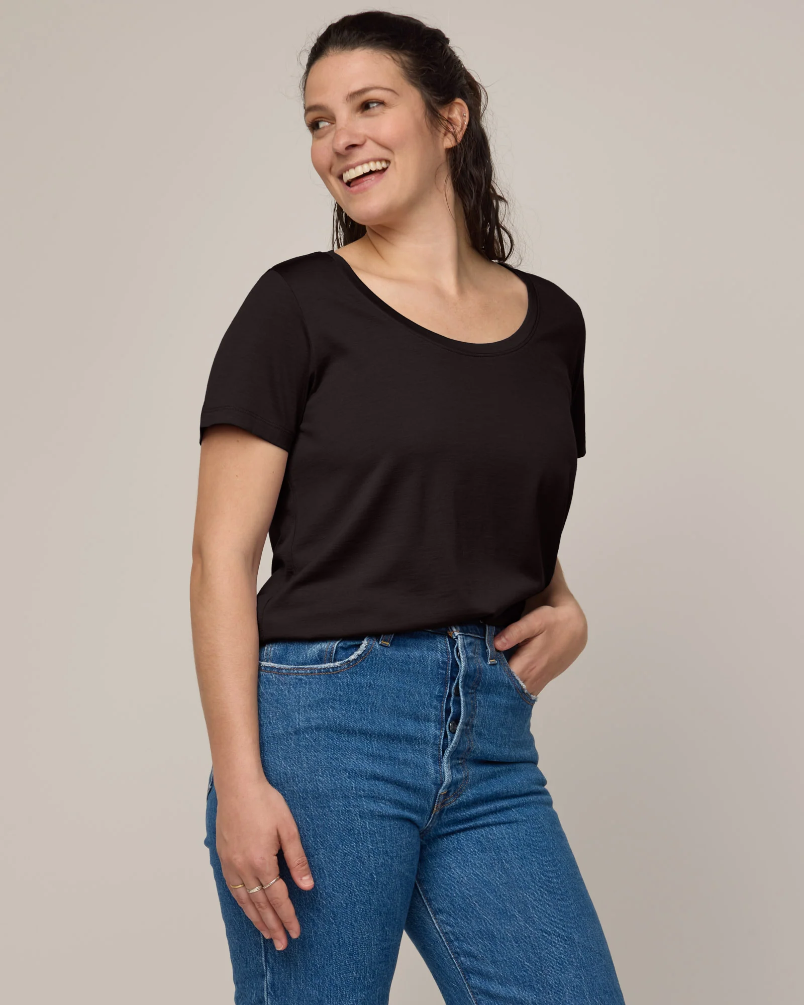 Stella Signature Scoop Neck Tee - Image 3